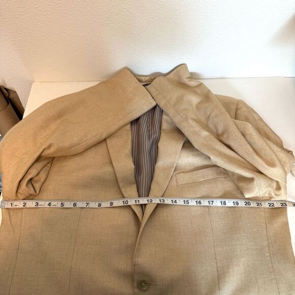 Chaps Men’s Tan Camel Linen Blend Sport Coat Size 44L - Picture 8 of 8